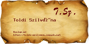 Toldi Szilvána névjegykártya
